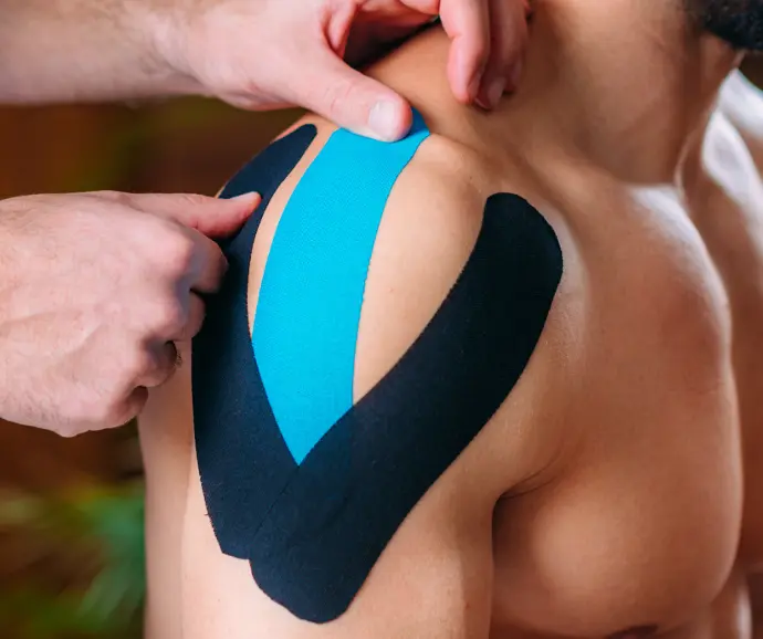 Medical taping van knie en enkel