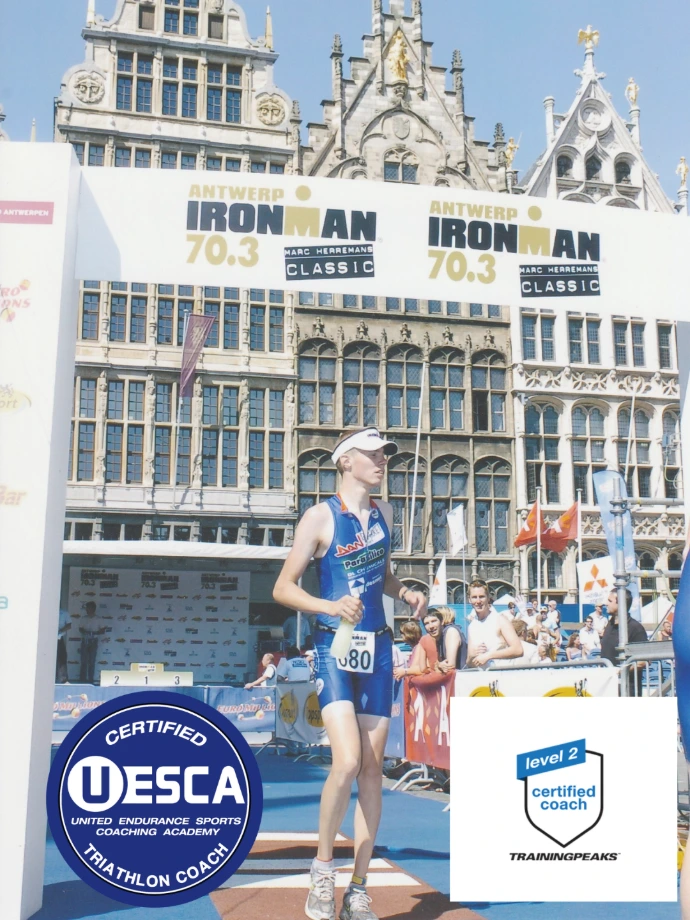 Triatleet in actie