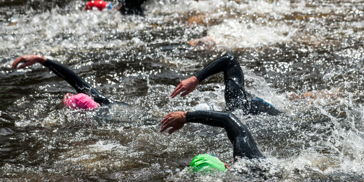 Triatleet in training